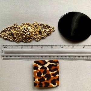 LOT OF 3 VINTAGE 80’s ELASTIC STRETCH BELT REPLACEMENT BUCKLES